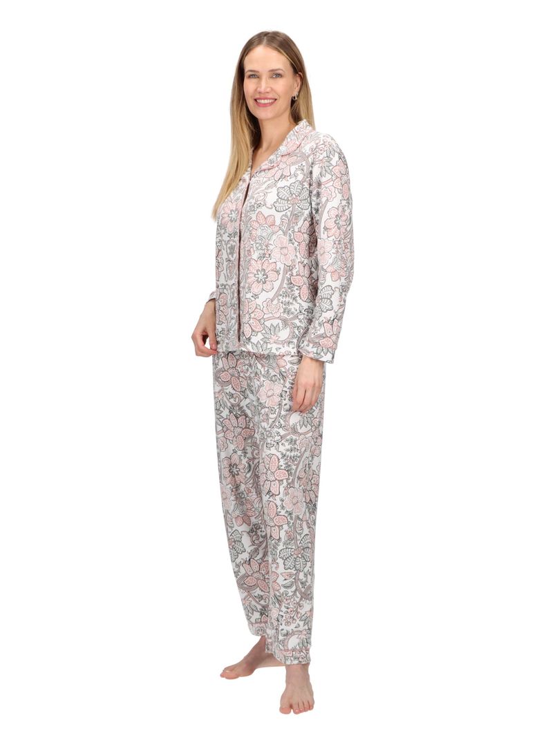 PIJAMA LARGO ALGODÓN CAFFARENA PALO ROSA-3