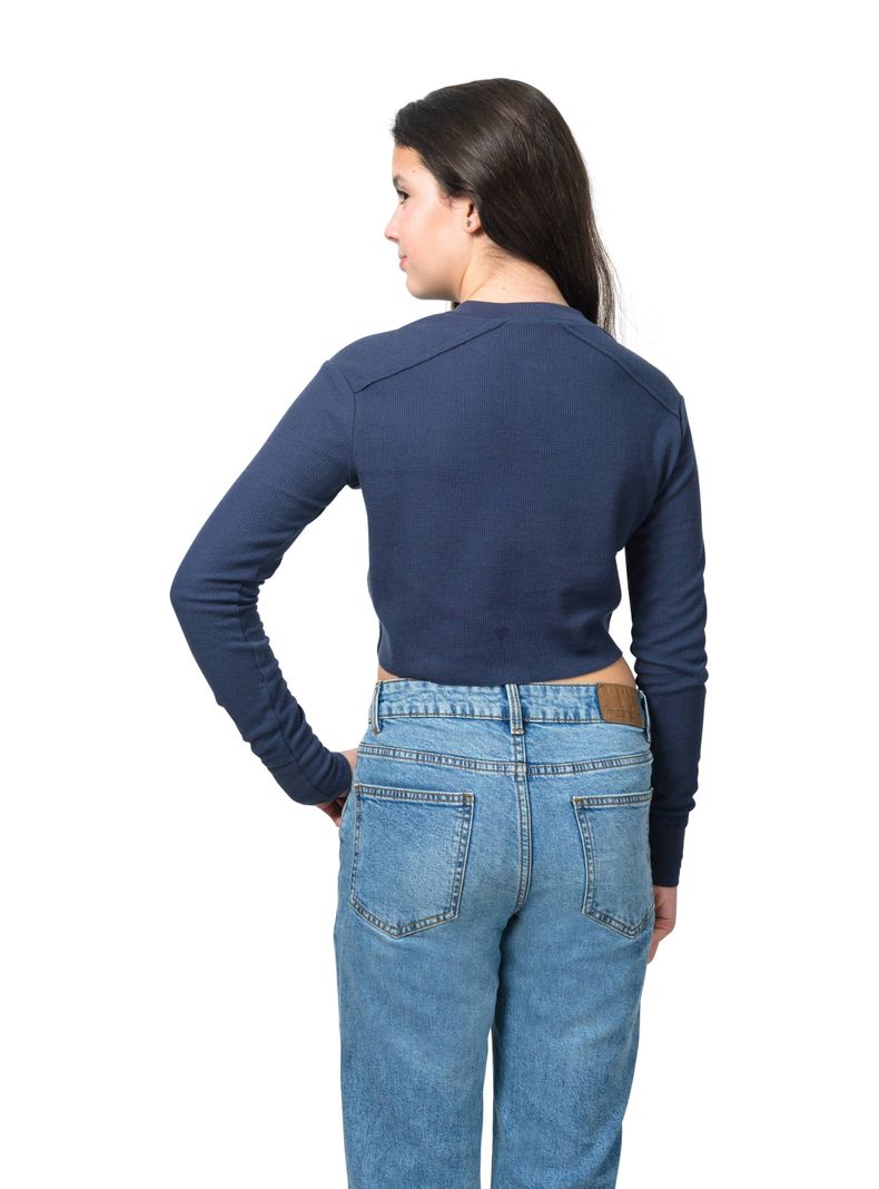 Crop Top Juvenil Caffarena Manga Larga-2