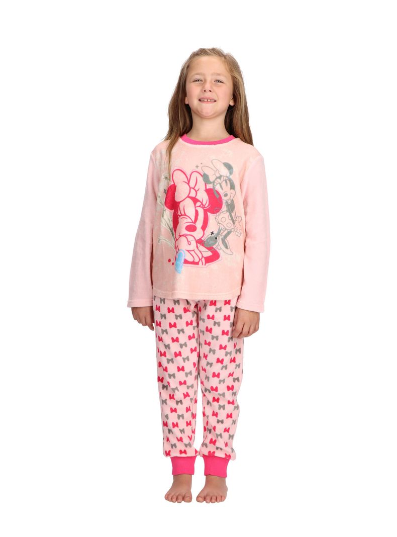 Pijama Coral Fleece Minnie Rosado Caffarena-0