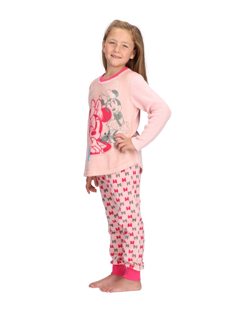 Pijama Coral Fleece Minnie Rosado Caffarena-1