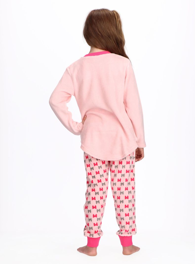 Pijama Coral Fleece Minnie Rosado Caffarena-2