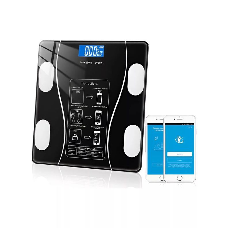 Balanza pesa Personal Vidrio templado max 180K Bluetooth APP-0