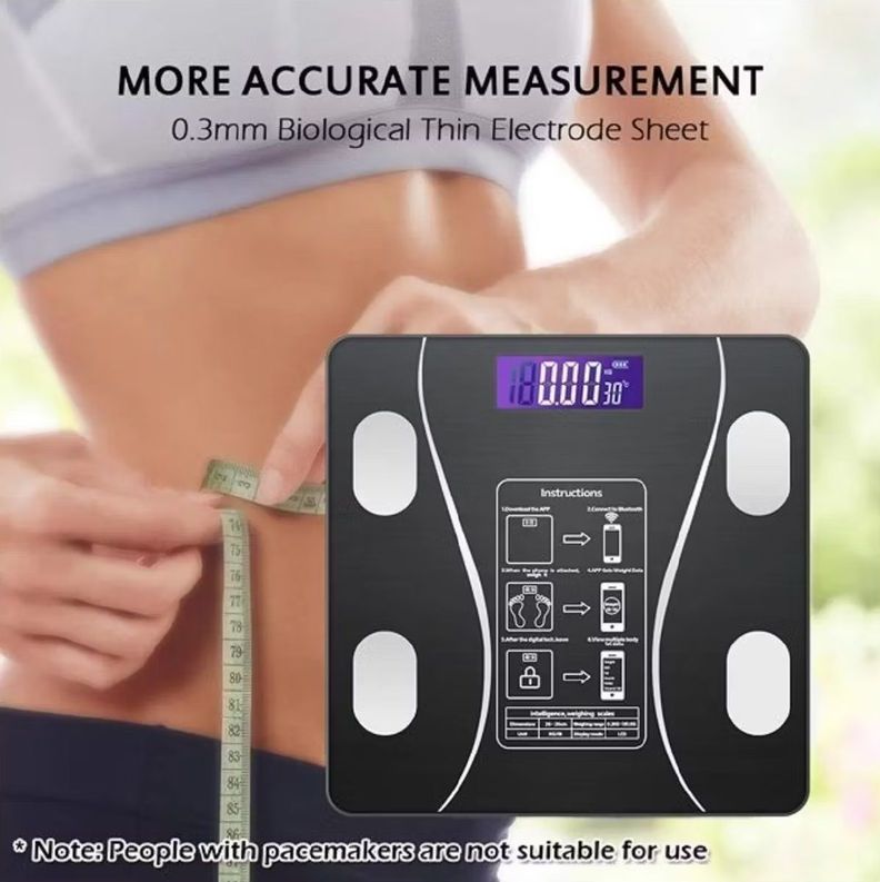 Balanza pesa Personal Vidrio templado max 180K Bluetooth APP-3