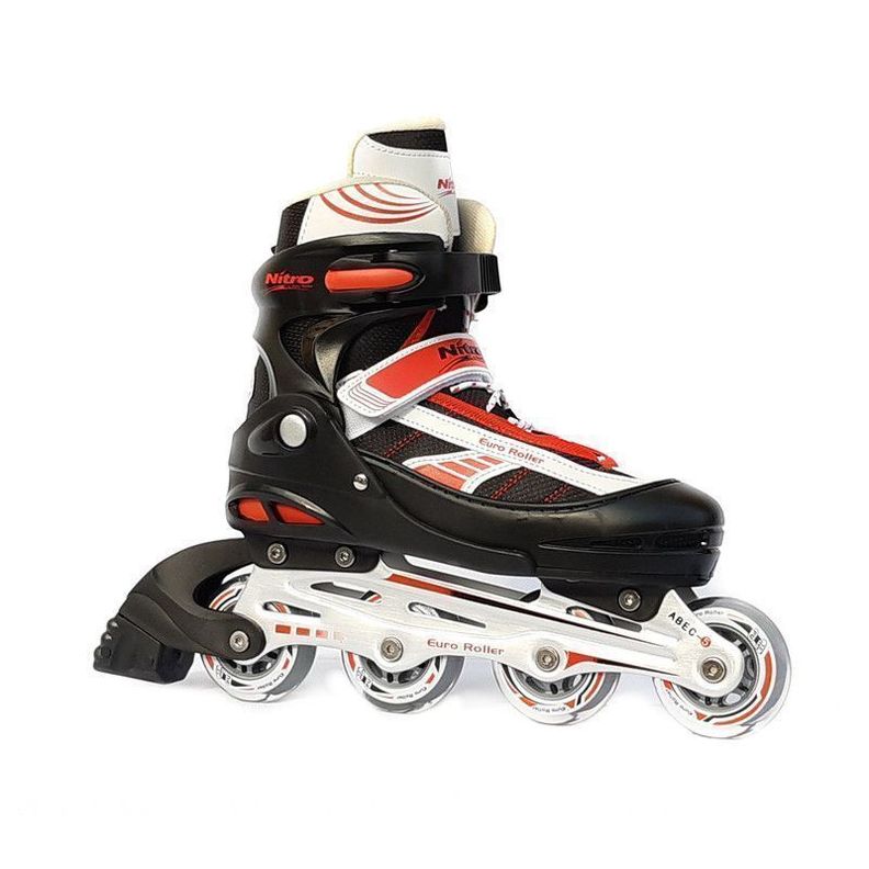 PATIN NITRO 5 EUROLLER REGULABLE ROJO L-0