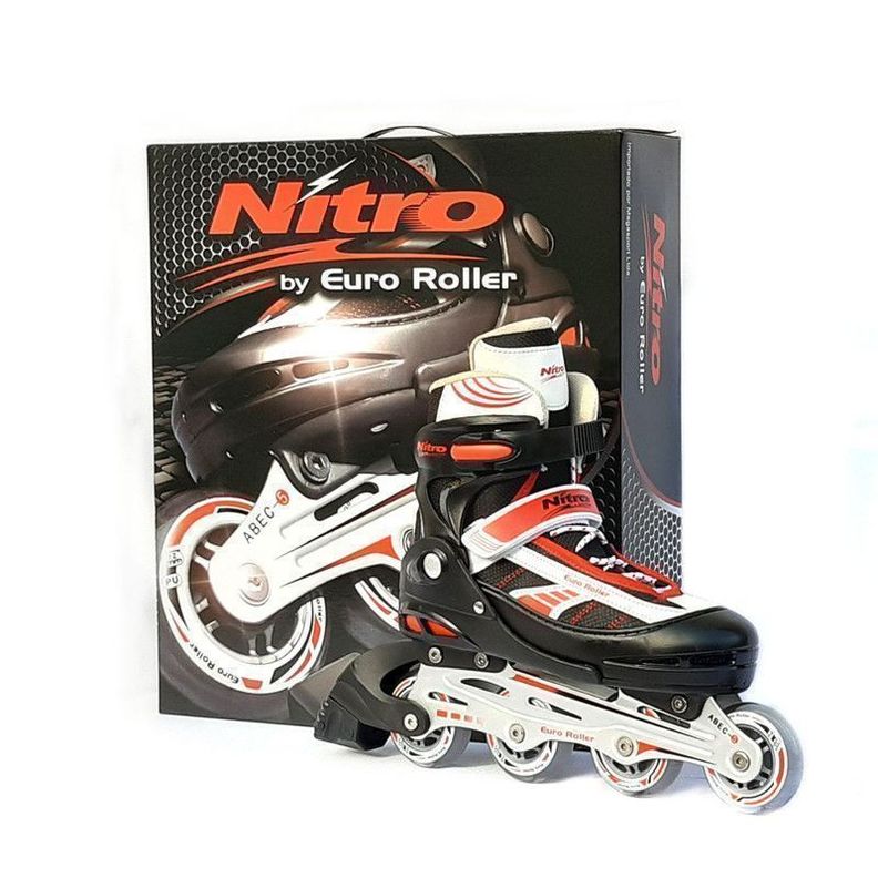 PATIN NITRO 5 EUROLLER REGULABLE ROJO L-1
