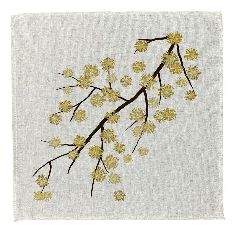 Set 4 Servilletas Aromo - Lino Poliester - 44 cm. x 44 cm. Beige Claro