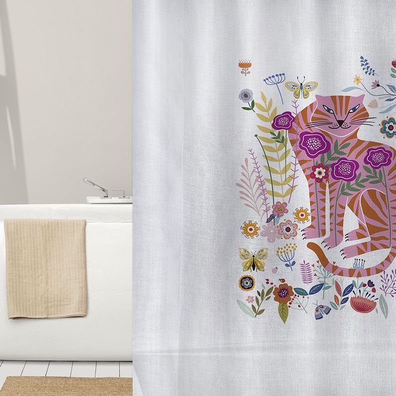 Cortina de Baño Velo Organza - Wild Cat -2