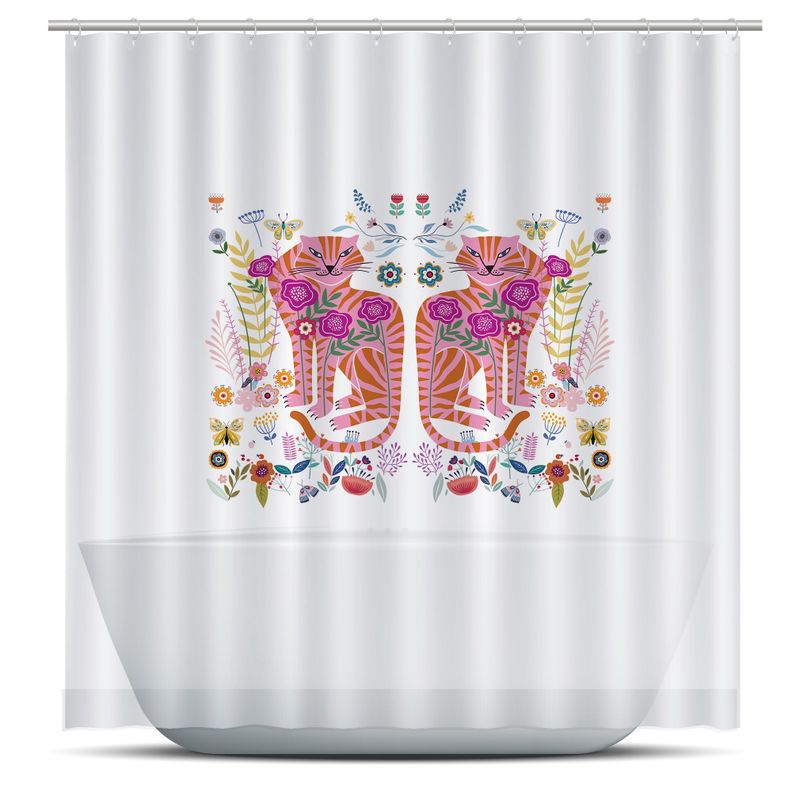 Cortina de Baño Velo Organza - Wild Cat -3