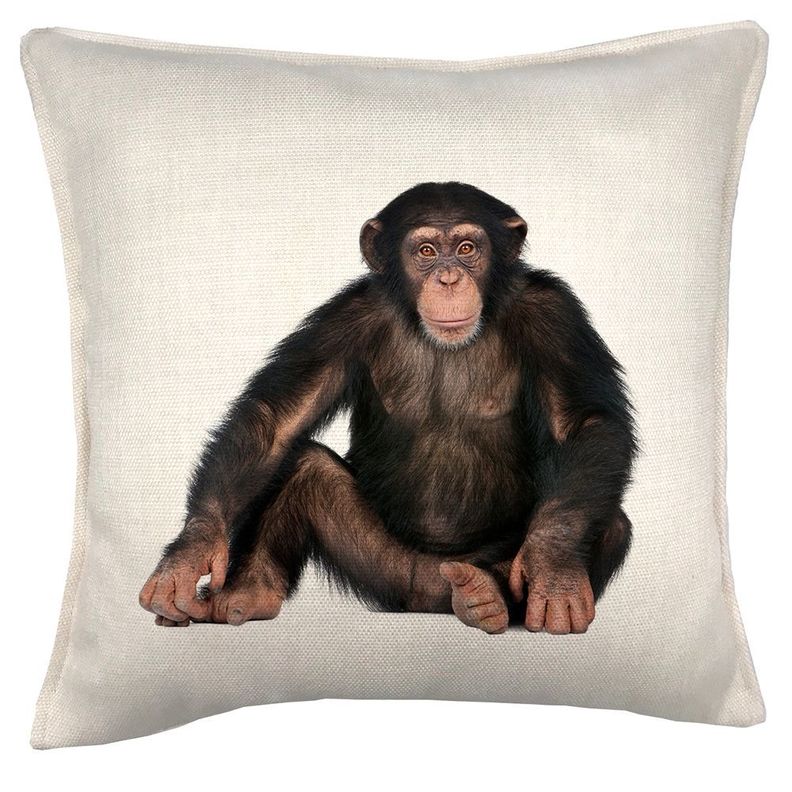 Cojin Chimpance, 45x45 Marfil
