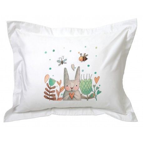Funda de Almohada Conejo Blanco