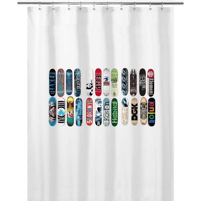 Cortina de Baño Tablas Skate-0