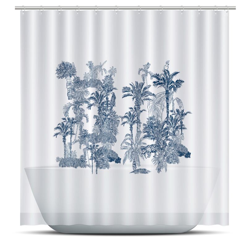 Cortina de Baño Velo Organza Tropical-0