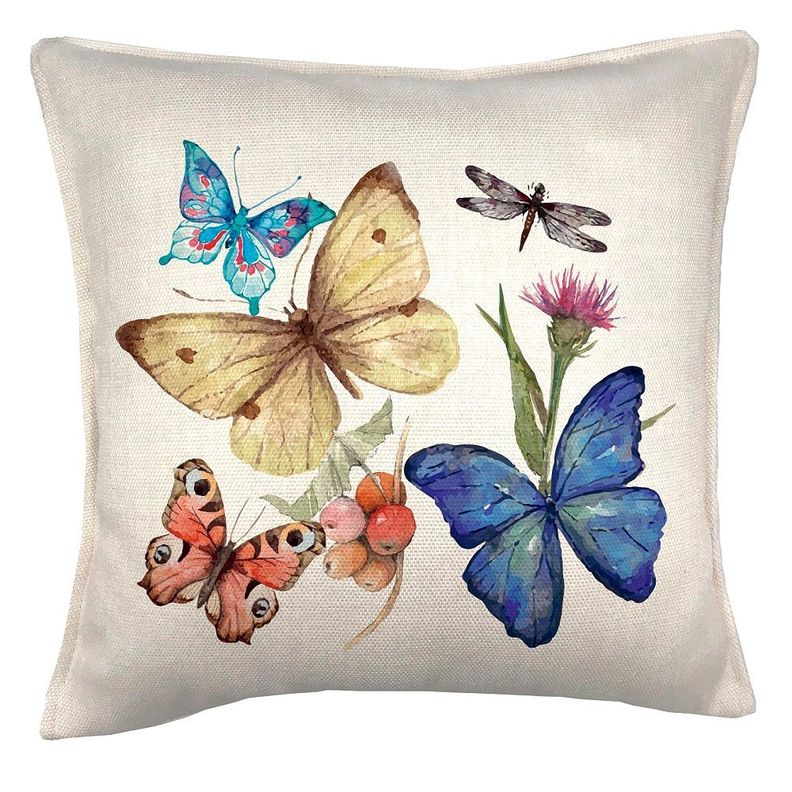 Cojin Alas de Mariposas 2, 45x45 Crema