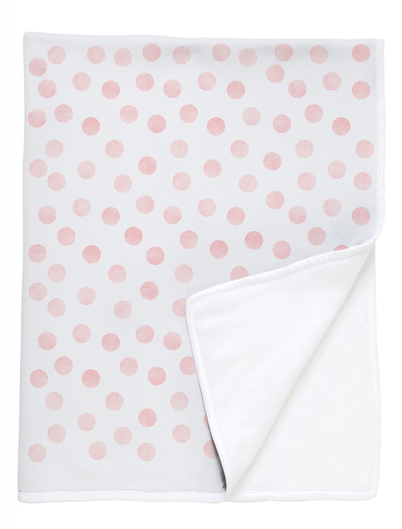 Manta Polar Puntos Rosa-0