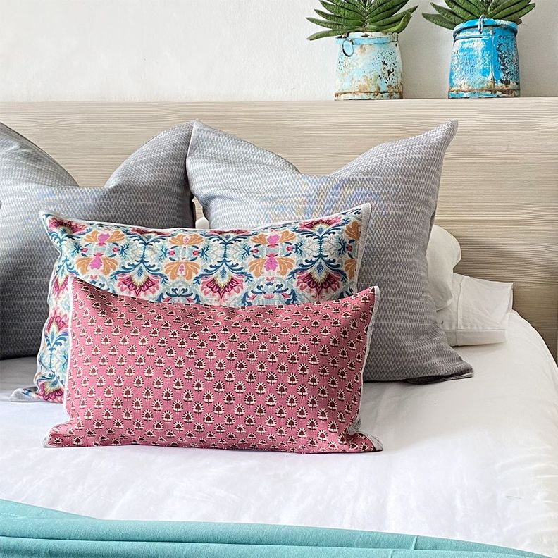 Cojín Zigzag Turquesa, 60x60-3