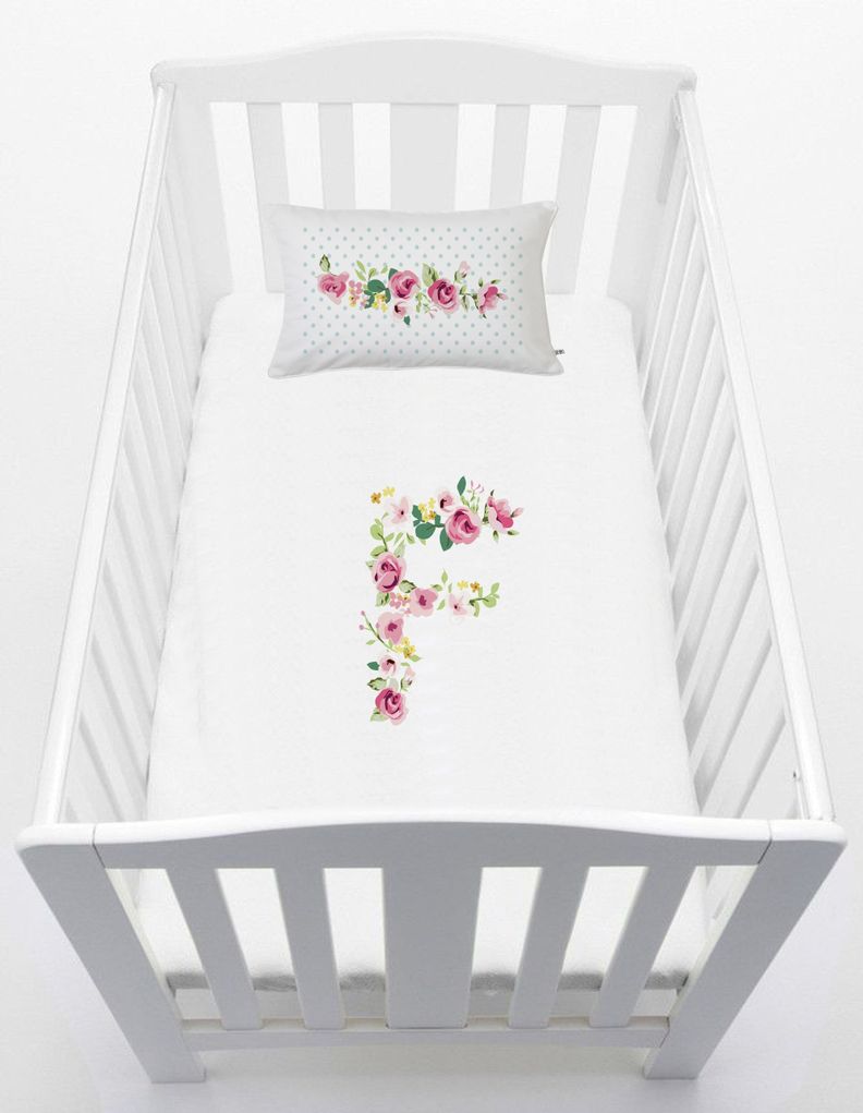 Cubreplumon Pack & Play, Letras Vintage F Blanco