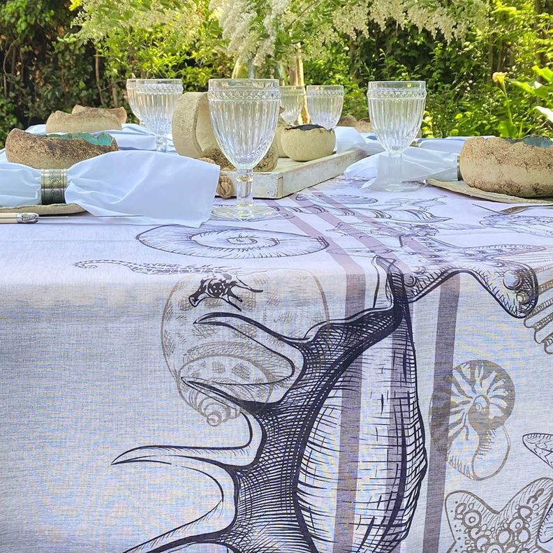 Mantel Velo Organza  Bahía Azúl - 180 x 350 cm-1