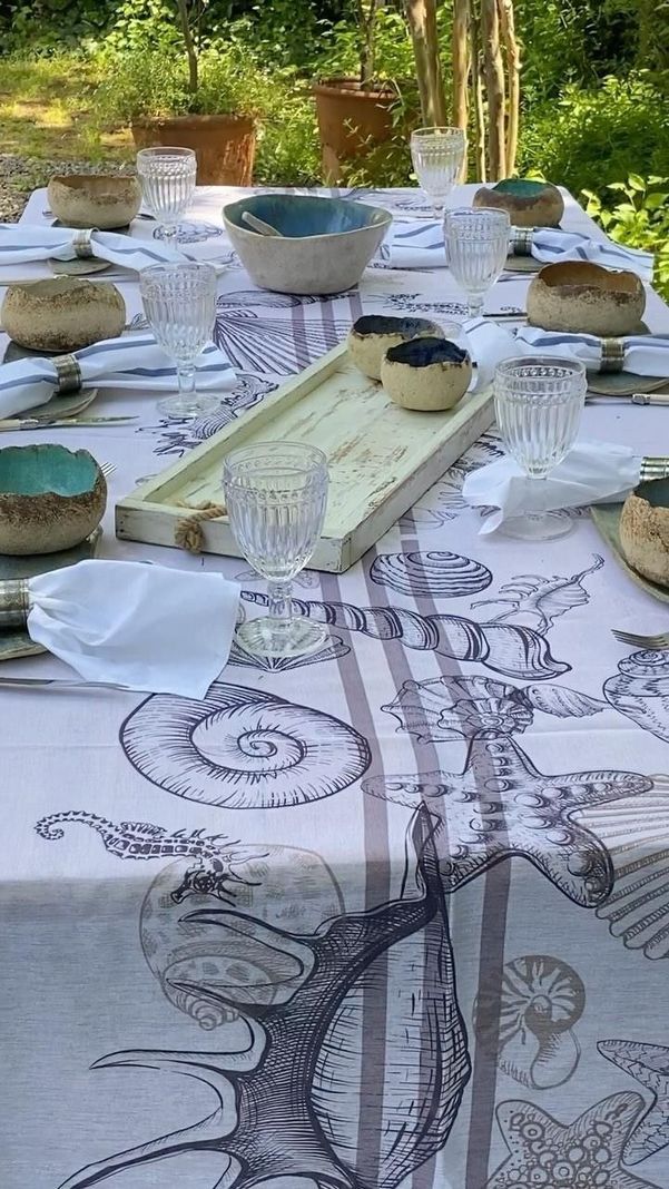 Mantel Velo Organza  Bahía Azúl - 180 x 350 cm-3