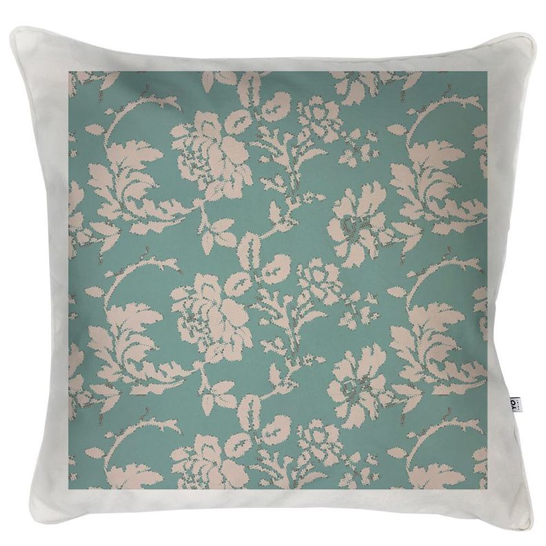 Cojin Brocato Aqua, 60x60 Marfil
