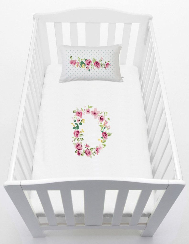 Cubreplumon Pack & Play, Letras Vintage D Blanco