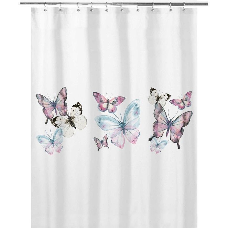 Cortina de Baño Mariposas Rosadas-0