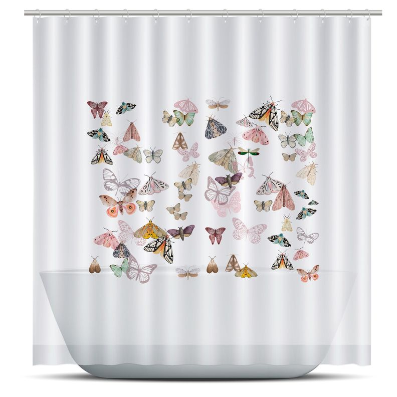 Cortina de Baño Velo Organza Butterflies-0