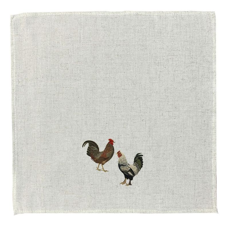 Set 4 Servilletas Ranco - Lino Poliester - 44 cm. x 44 cm. Beige Claro