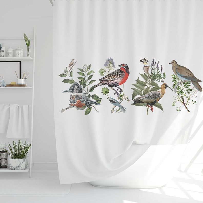 Cortina de Baño Pajaros Nativos-1