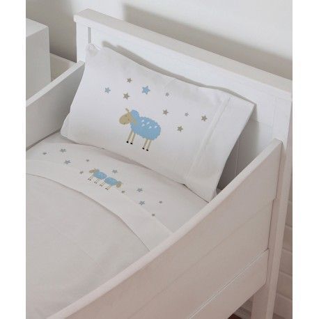 Juego de Sábanas Pack & Play Ovejita Celeste-0