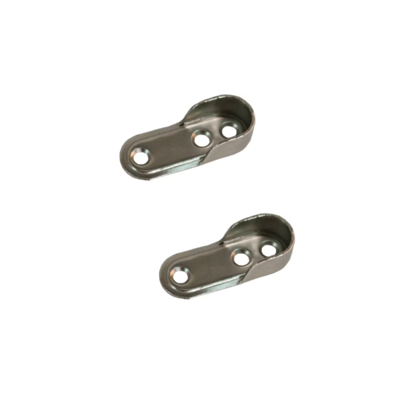 Barra Tubo Closet Armario Ovalado Cromada 100cm + Soportes-2