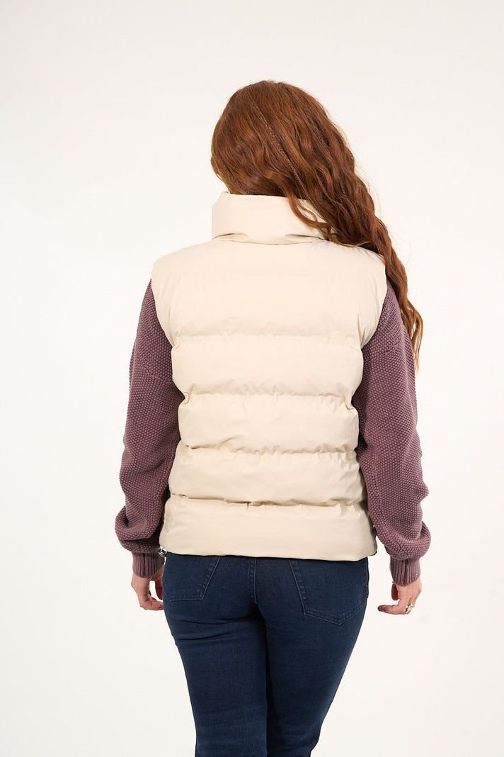 Parka sin mangas engomada con polar interior Beige VW9747 Polemic-2