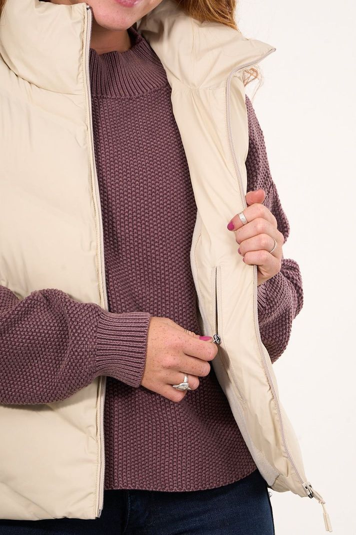 Parka sin mangas engomada con polar interior Beige VW9747 Polemic-3