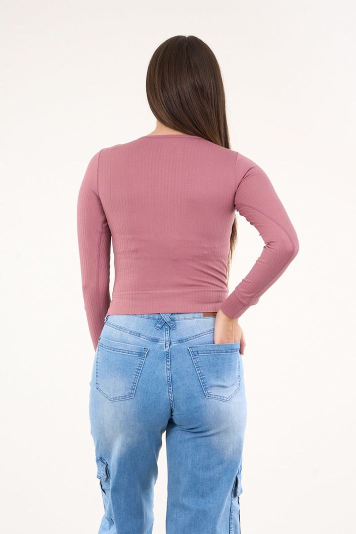 Top elasticado manga larga Rosa VW1771 Polemic-2