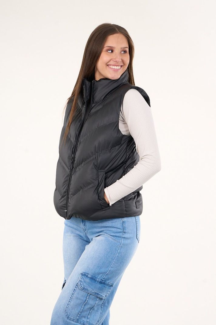 Parka sin mangas engomada con polar interior Negro VW9747 Polemic-1
