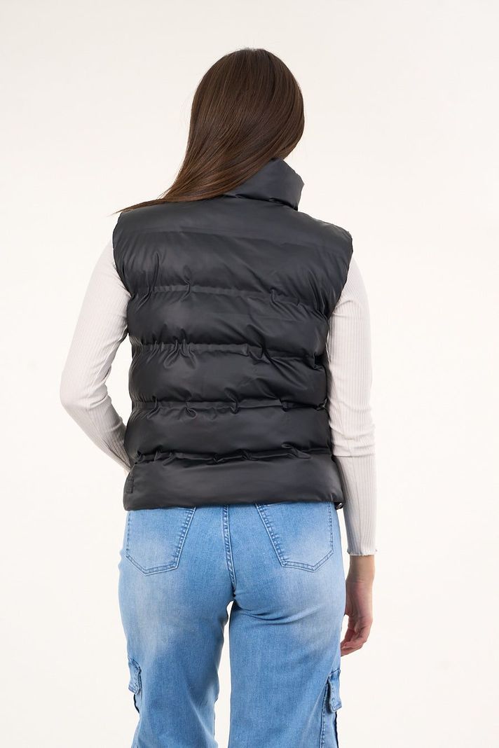 Parka sin mangas engomada con polar interior Negro VW9747 Polemic-2