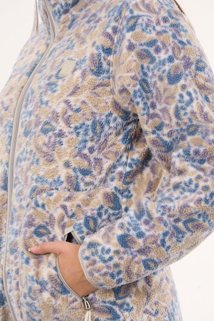 Poleron polar full print look sherpa Beige mujer Polemic-3