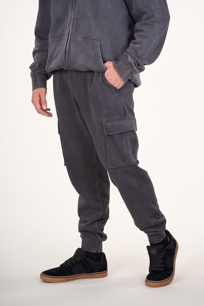 Pantalon Jogger Cargo franela Gris Acero wi4702 Polemic-0
