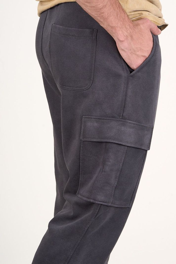 Pantalon Jogger Cargo franela Gris Acero wi4702 Polemic-1