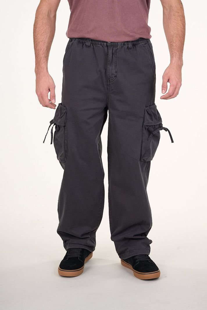 Pantalon cargo Twill procesado Relaxed Gris wi4755 Polemic-2
