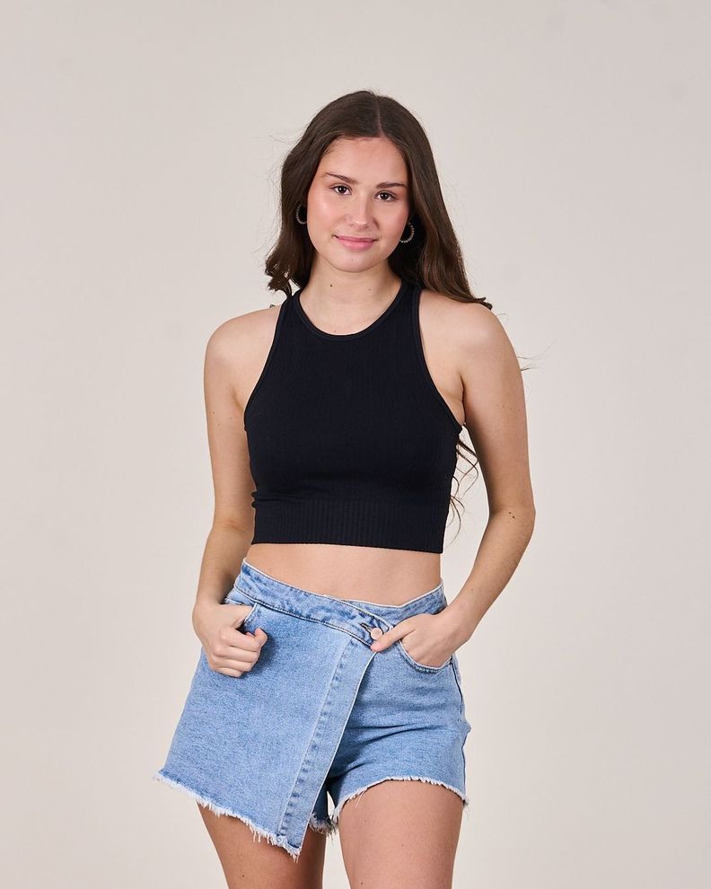 Polera Crop Top Halter Mujer VS1711 - Polemic Girl-1