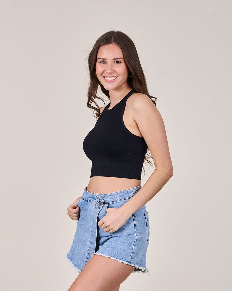 Polera Crop Top Halter Mujer VS1711 - Polemic Girl-3
