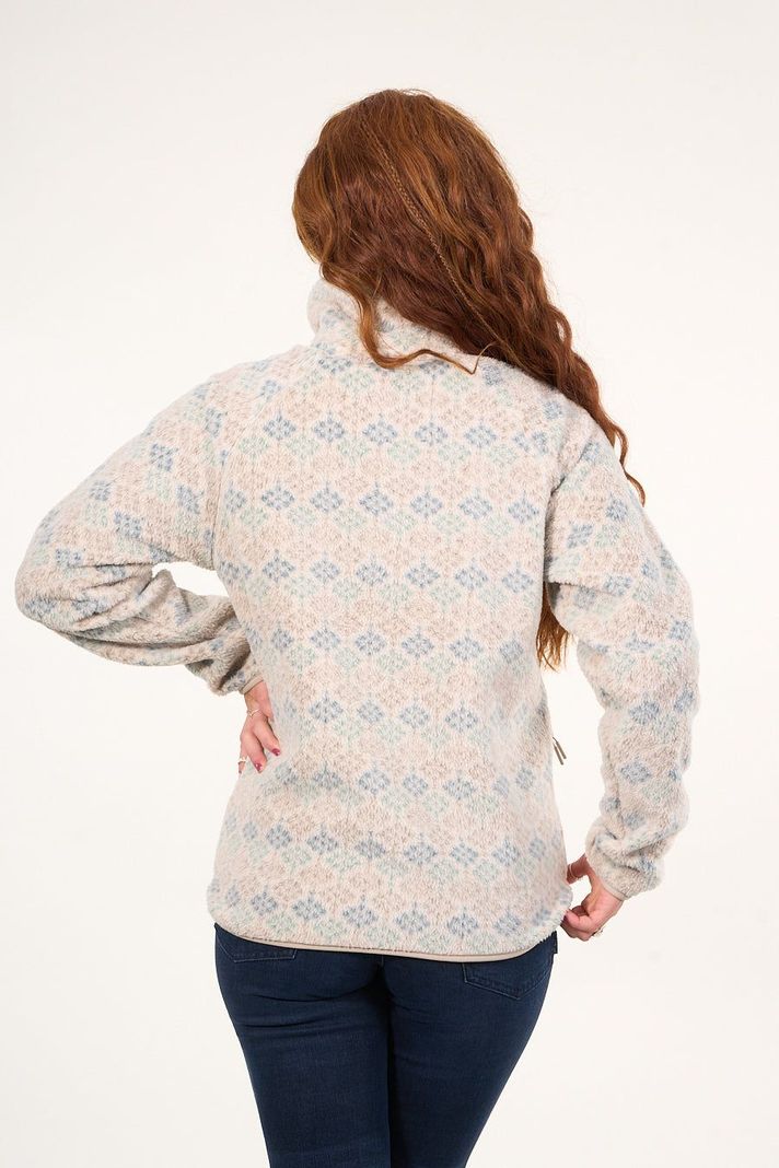 Poleron polar full print look sherpa Crudo mujer Polemic-2