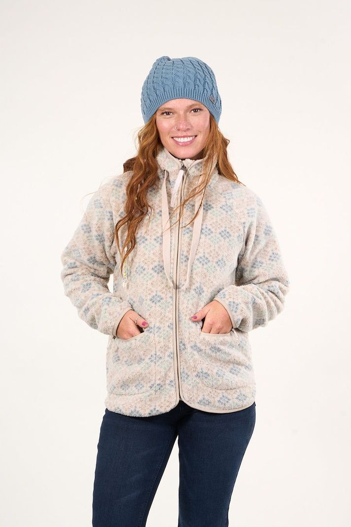 Poleron polar full print look sherpa Crudo mujer Polemic-4