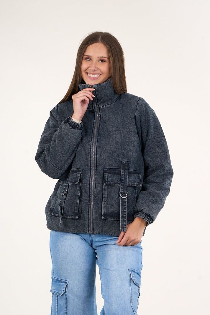 Chaqueta Denim con sherpa interior Azul Mujer Polemic-0