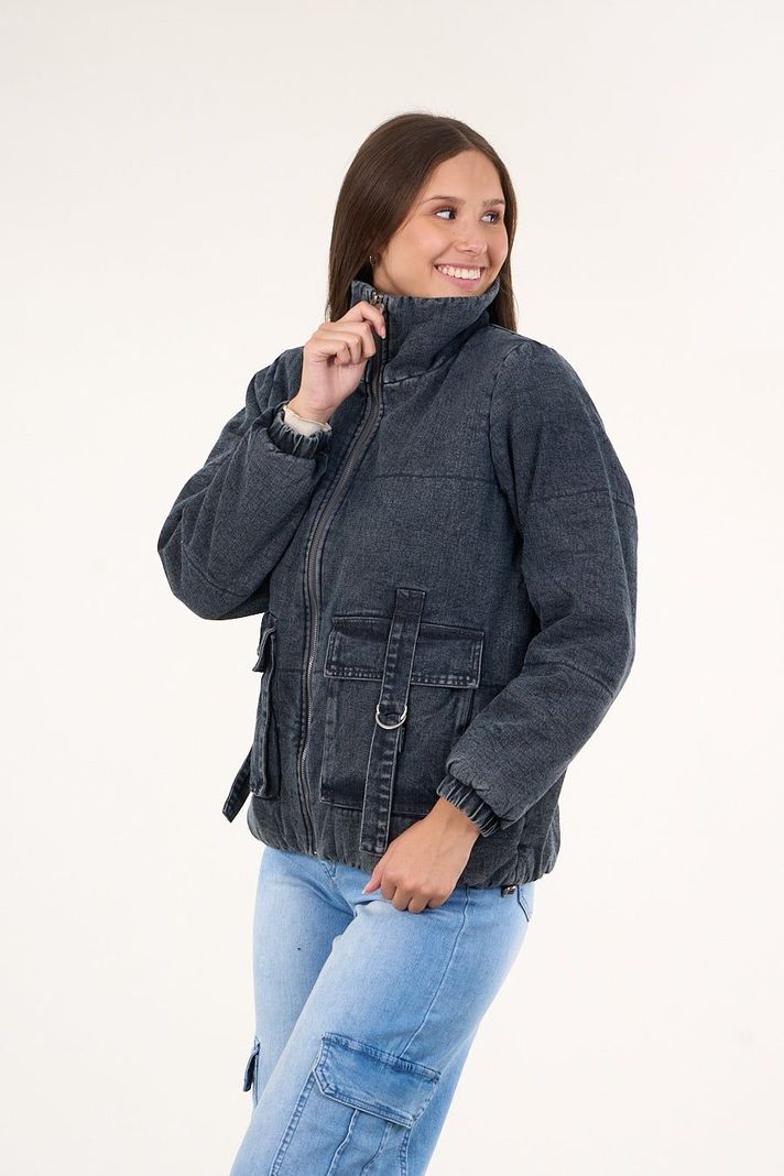Chaqueta Denim con sherpa interior Azul Mujer Polemic-1