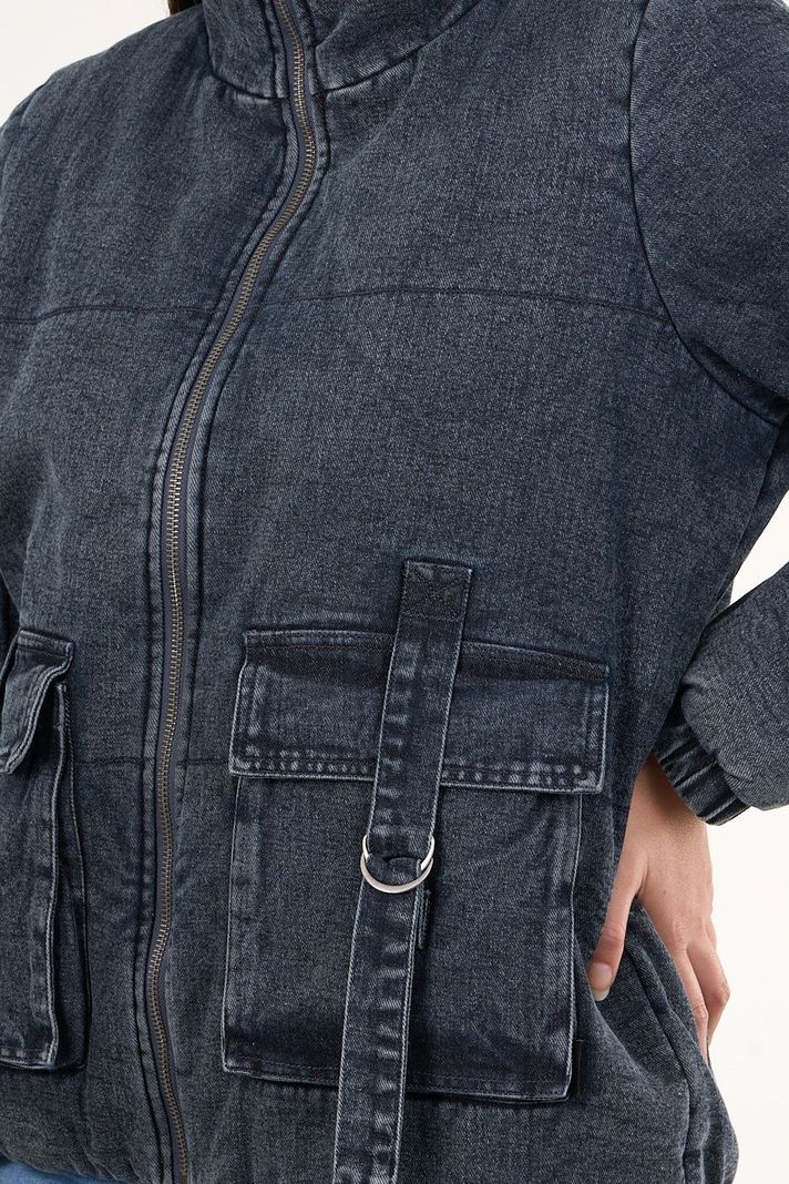 Chaqueta Denim con sherpa interior Azul Mujer Polemic-3