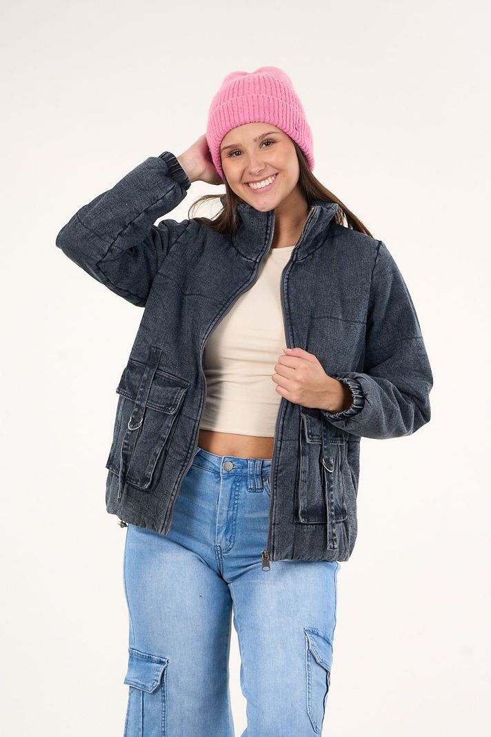 Chaqueta Denim con sherpa interior Azul Mujer Polemic-4