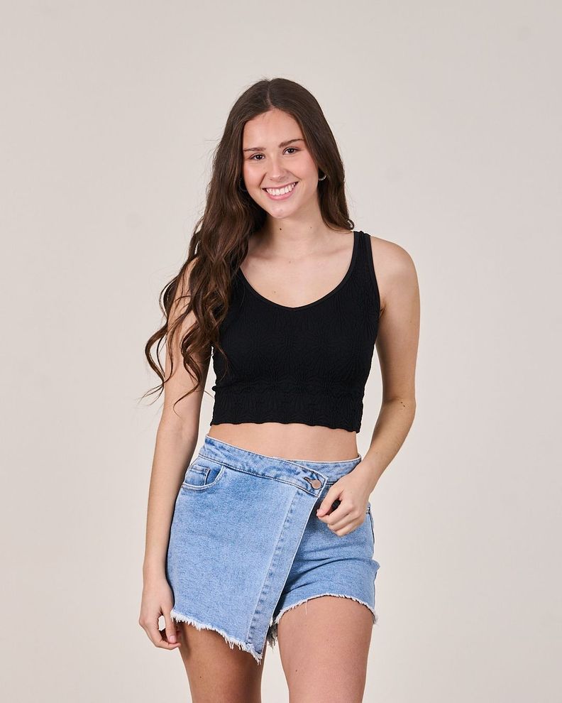 Crop Top Tejido fantasia VS1712 - Polemic Girl-1