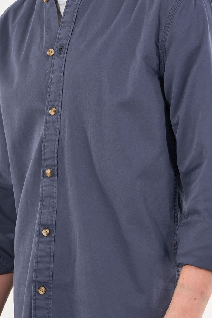 Camisa manga Larga de algodón Twill procesada wi5306 Polemic-1