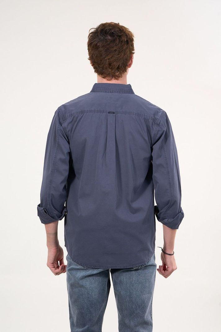 Camisa manga Larga de algodón Twill procesada wi5306 Polemic-4